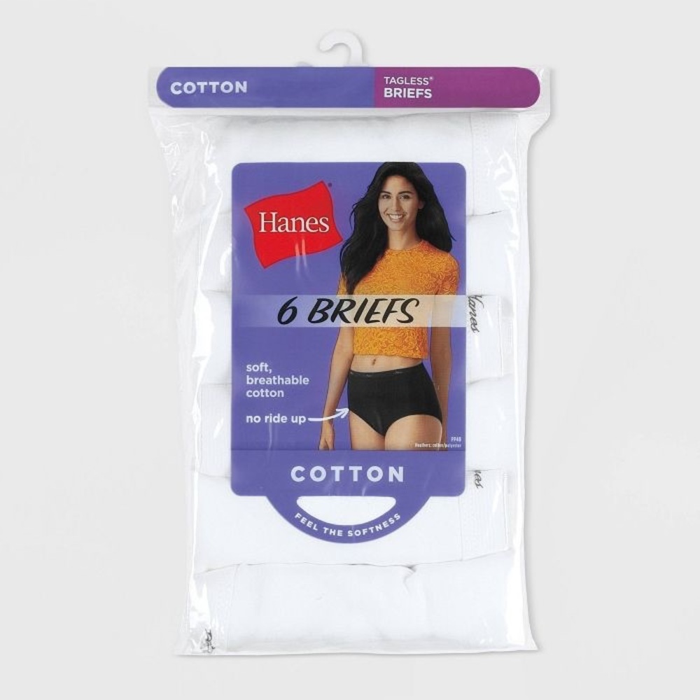 Hanes Women's Core Cotton Briefs Underwear 6pk